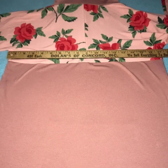 LULAROE hoodie rose floral print pouch pocket soft long sleeve NEW size S - Picture 6 of 8